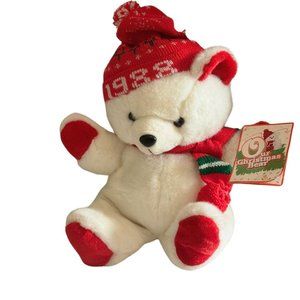 Vintage 1988 Kmart 18” Christmas Teddy Bear Stuffed Plush Holiday New